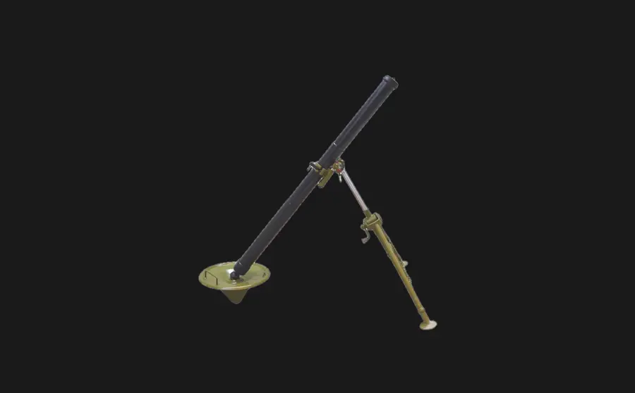81 mm KYS-81 havan, yandan görünüm